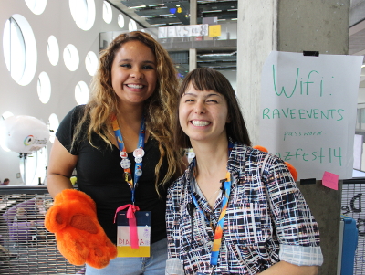 Michelle and Dianna at MozFest